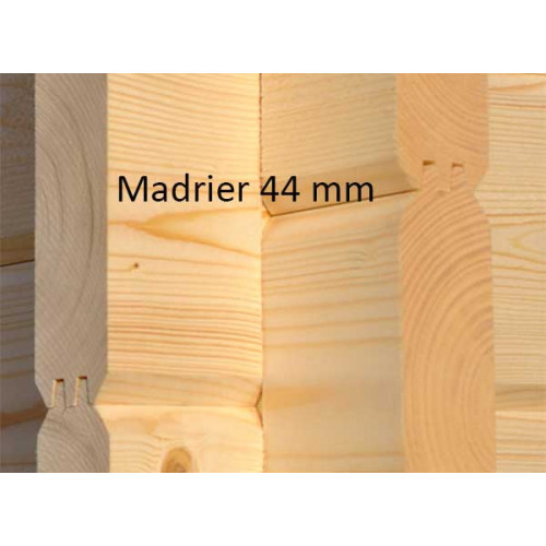 ABRIS JARDIN BOIS 44 MM - TOIT ACIER ET AUVENT