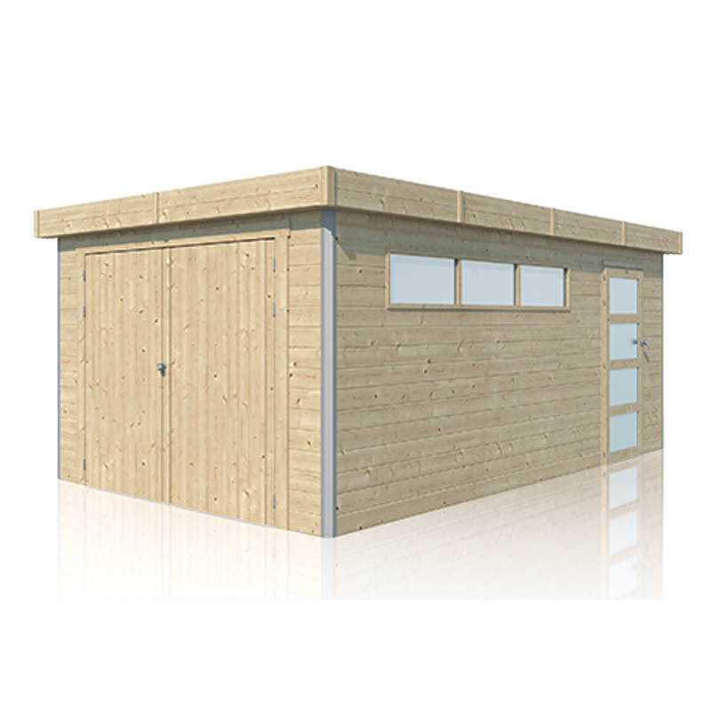 Garage En Bois 15 M² - H222 X 516 X 324 Cm - Abri De Jardin