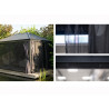 Tonnelle Aluminium, toiture rigide en acier galvanisé + moustiquaires 12 M2