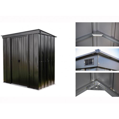 Abri métal porte coulissante - 3.02M2