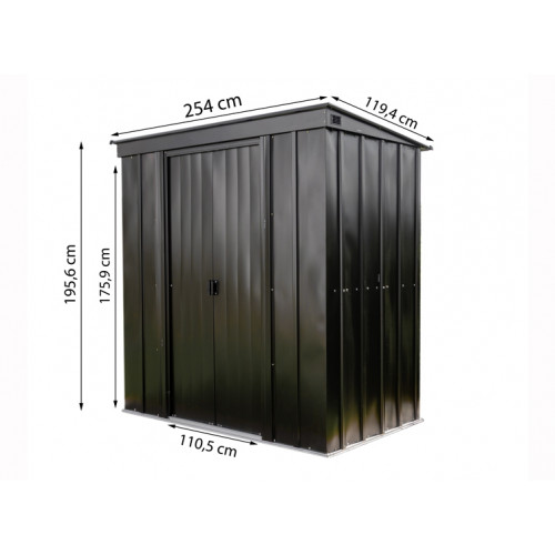 Abri métal porte coulissante - 3.02M2