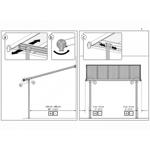 Abri Terrasse Alu Gris - 25m2