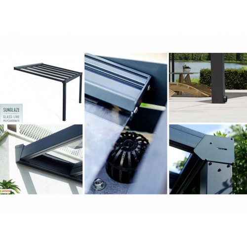 Abri Terrasse Alu Gris - 12m2
