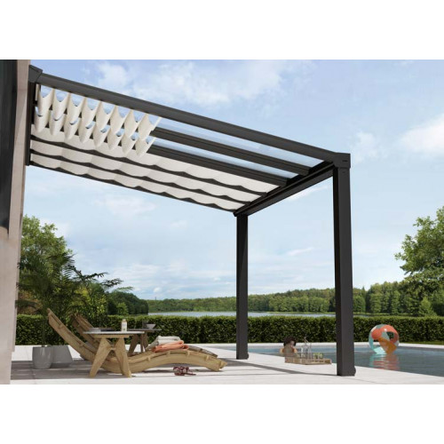Abri Terrasse Alu Gris - 12m2