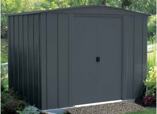 Abri de jardin en métal anthracite XL 196x132x188cm cabane de