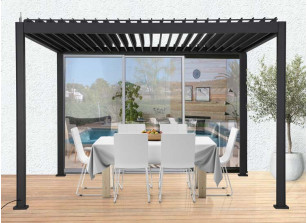 PERGOLA BIOCLIMATIQUE MOTORISÉE + LED 12M2