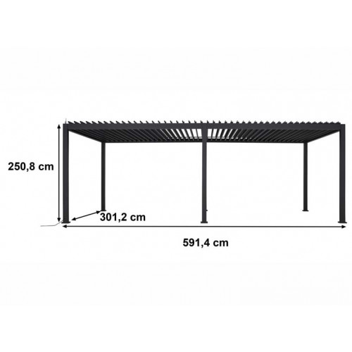 PERGOLA BIOCLIMATIQUE MOTORISÉE + LED 18M2