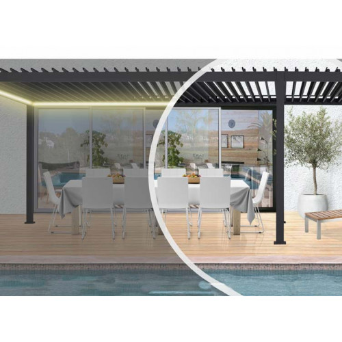 PERGOLA BIOCLIMATIQUE MOTORISÉE + LED 18M2