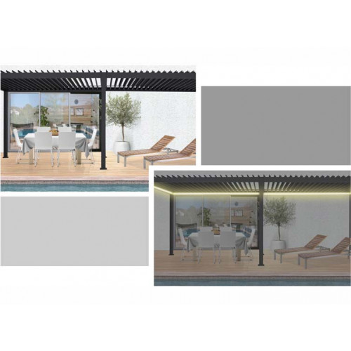 PERGOLA BIOCLIMATIQUE MOTORISÉE + LED 18M2