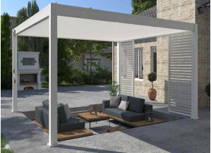 PERGOLA BIOCLIMATIQUE ALUMINIUM BLANCHE 16 M2