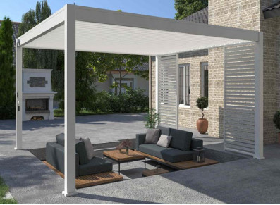 PERGOLA BIOCLIMATIQUE ALUMINIUM BLANCHE 16 M2