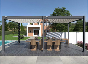 PERGOLA BIOCLIMATIQUE ALU BICOLOR 18M2