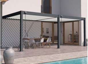 PERGOLA ALU BIOCLIMATIQUE ADOSSEE, BICOLOR 18M2