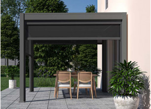 PERGOLA BIOCLIMATIQUE ALUMINIUM GRIS 9M2