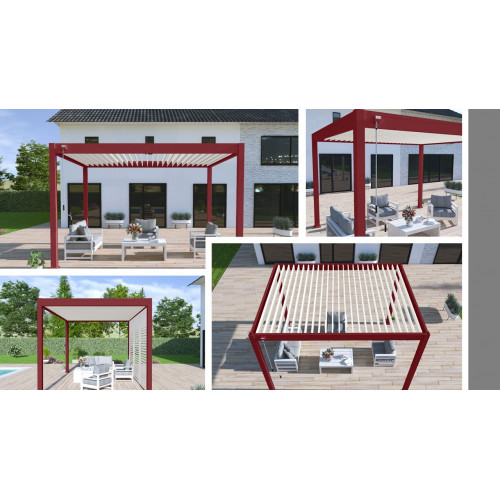 PERGOLA ALU BIOCLIMATIQUE BICOLOR STORE BLANC 12M2
