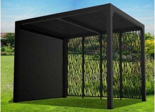 Pergola Bioclimatique Aluminium avec Panneaux Brise-vue