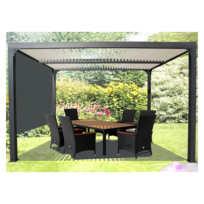 Store brise vue latéral 3m pour pergola bioclimatique autoportante