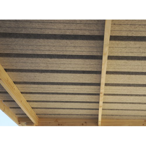 Abris Bois Brut + Toit Bac Acier avec Feutre Anti-condensation