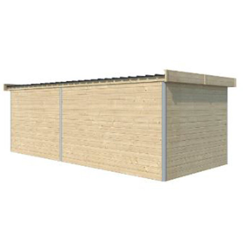 Abris Bois Brut Madriers 28mm Fermeture à Clefs  10m2