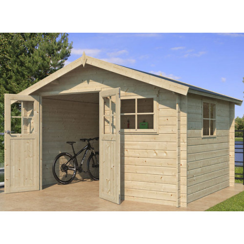 CHALET DE JARDIN EN BOIS MADRIERS 28 MM