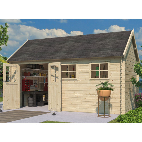 ABRI DE JARDIN BOIS 28 MM 5.11 x 3.15 M