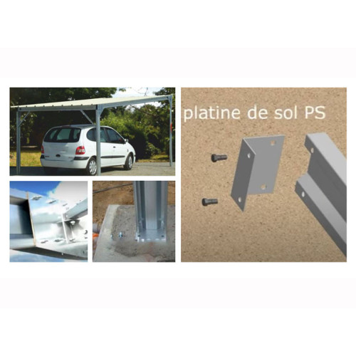 ABRI METALLIQUE SIMPLE PENTE - 15M2