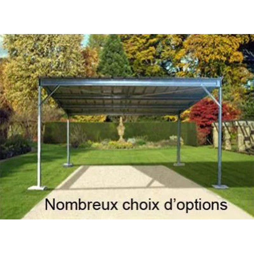 ABRI METALLIQUE SIMPLE PENTE - 15M2