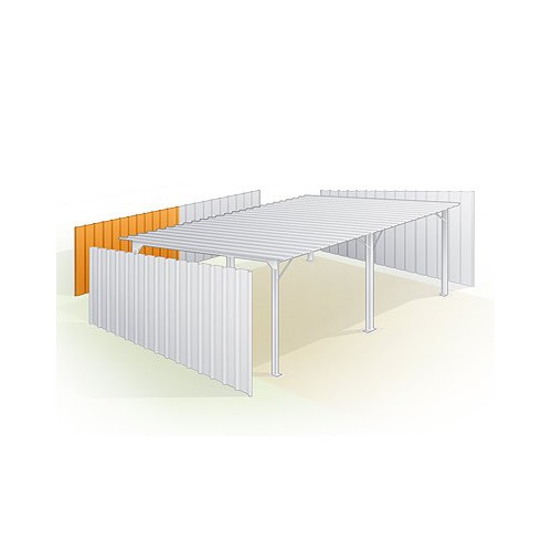 Bardage supplémentaire pour abri métallique 3x5m