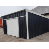 Garage métallique bicolor avec porte basculante 4.00 x 5.36 m 