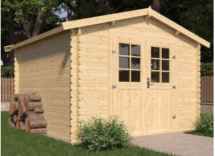Abri Jardin Madriers Bois 28 mm - 7.5M2 utile