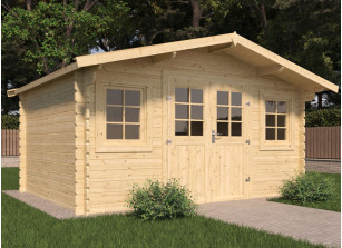 Abri Jardin Bois Brut Madriers 34 mm - 10M2