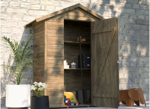 Armoire bois traité avec plancher