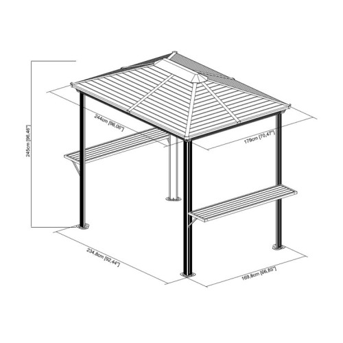 TONNELLE  BARBECUE DE 5.25M2