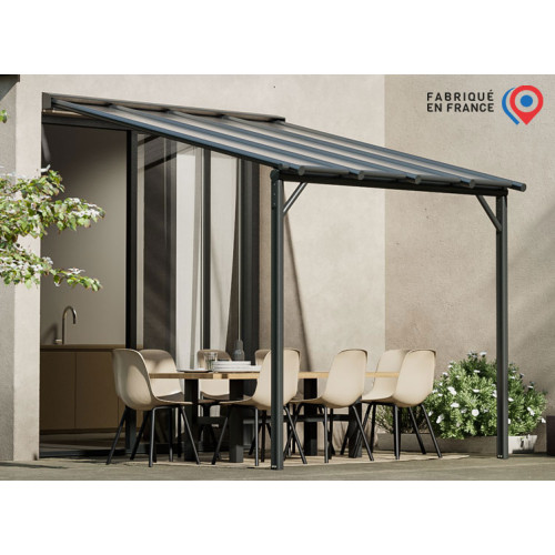 Abri Terrasse Alu Noir - 8m2