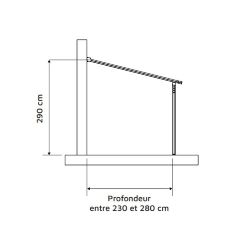 Abri Terrasse Alu Noir - 8m2