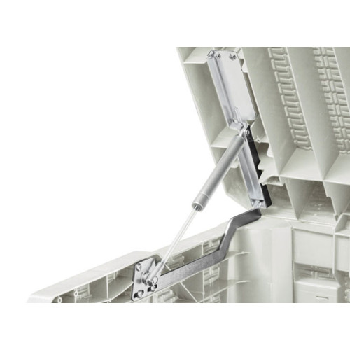 Coffre Banc en résine tressée - Vérin pneumatique - 550L