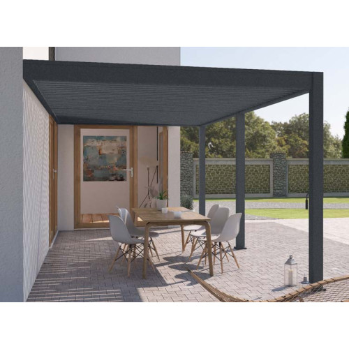 PERGOLA BIOCLIMATIQUE ALU 18M2 ADOSSÉE