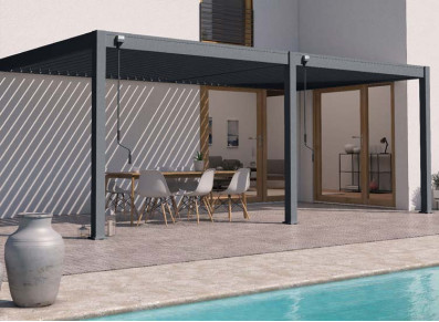 PERGOLA BIOCLIMATIQUE ALU 18M2 ADOSSÉE