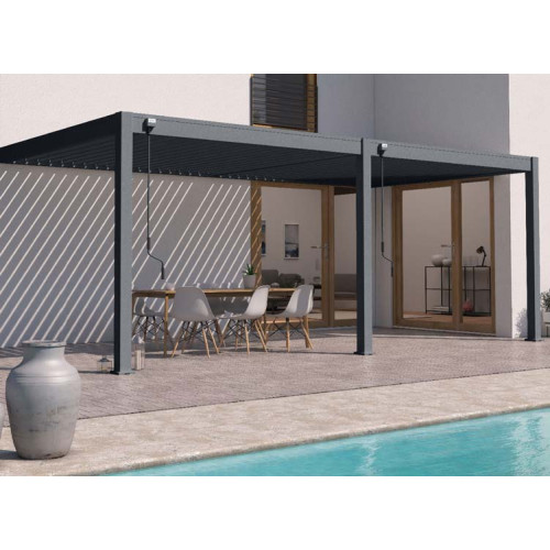 PERGOLA BIOCLIMATIQUE ALU 18M2 ADOSSÉE