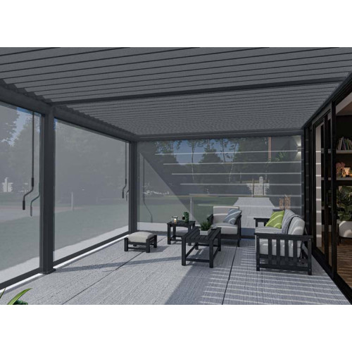 PERGOLA BIOCLIMATIQUE ALU 18M2 ADOSSÉE