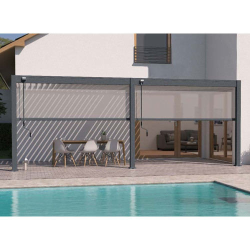 PERGOLA BIOCLIMATIQUE ALU 18M2 ADOSSÉE