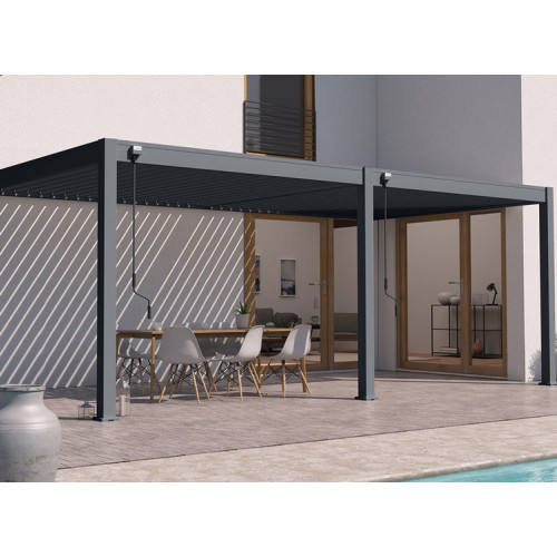 PERGOLA BIOCLIMATIQUE ALU 18M2 ADOSSÉE