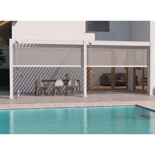 PERGOLA BIOCLIMATIQUE ALU 18M2 ADOSSÉE