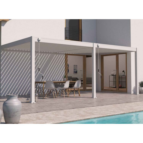 PERGOLA BIOCLIMATIQUE ALU 18M2 ADOSSÉE