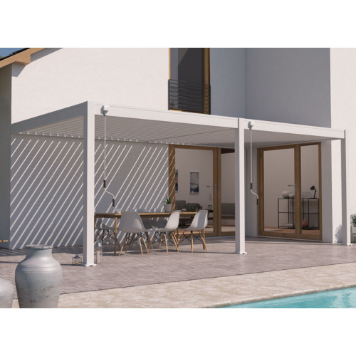 PERGOLA BIOCLIMATIQUE ALU 18M2 ADOSSÉE