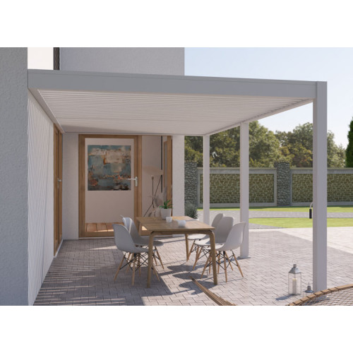 PERGOLA BIOCLIMATIQUE ALU 18M2 ADOSSÉE