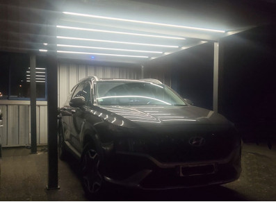 CARPORT ALU MONOPENTE + LED SOLAIRE