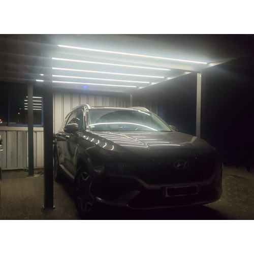 CARPORT ALU MONOPENTE + LED SOLAIRE