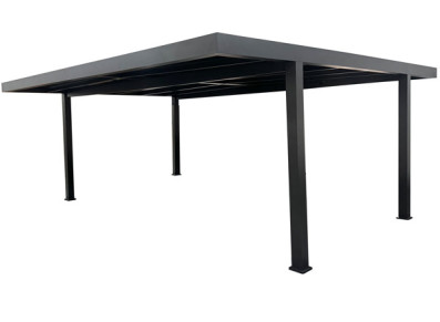 CARPORT DOUBLE ALU + LED SOLAIRE