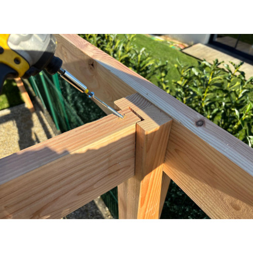 CARPORT BOIS DOUGLAS ADOSSE + LED